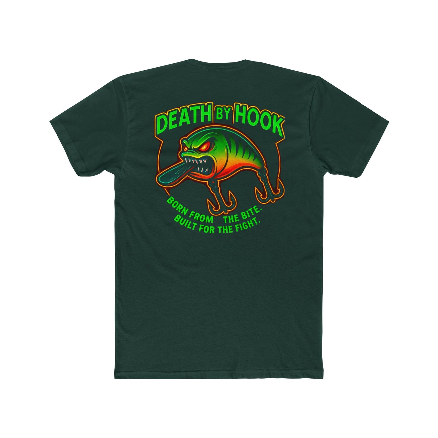 Cotton Crew Tee - Crank Bait Fishing Design