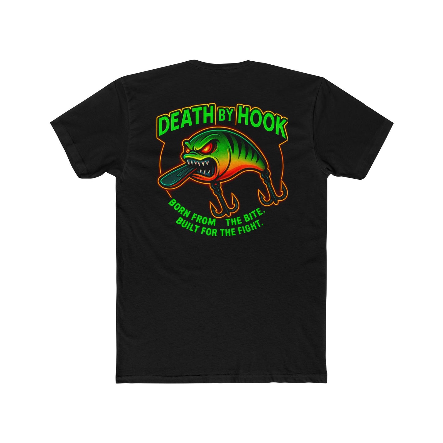 Cotton Crew Tee - Crank Bait Fishing Design
