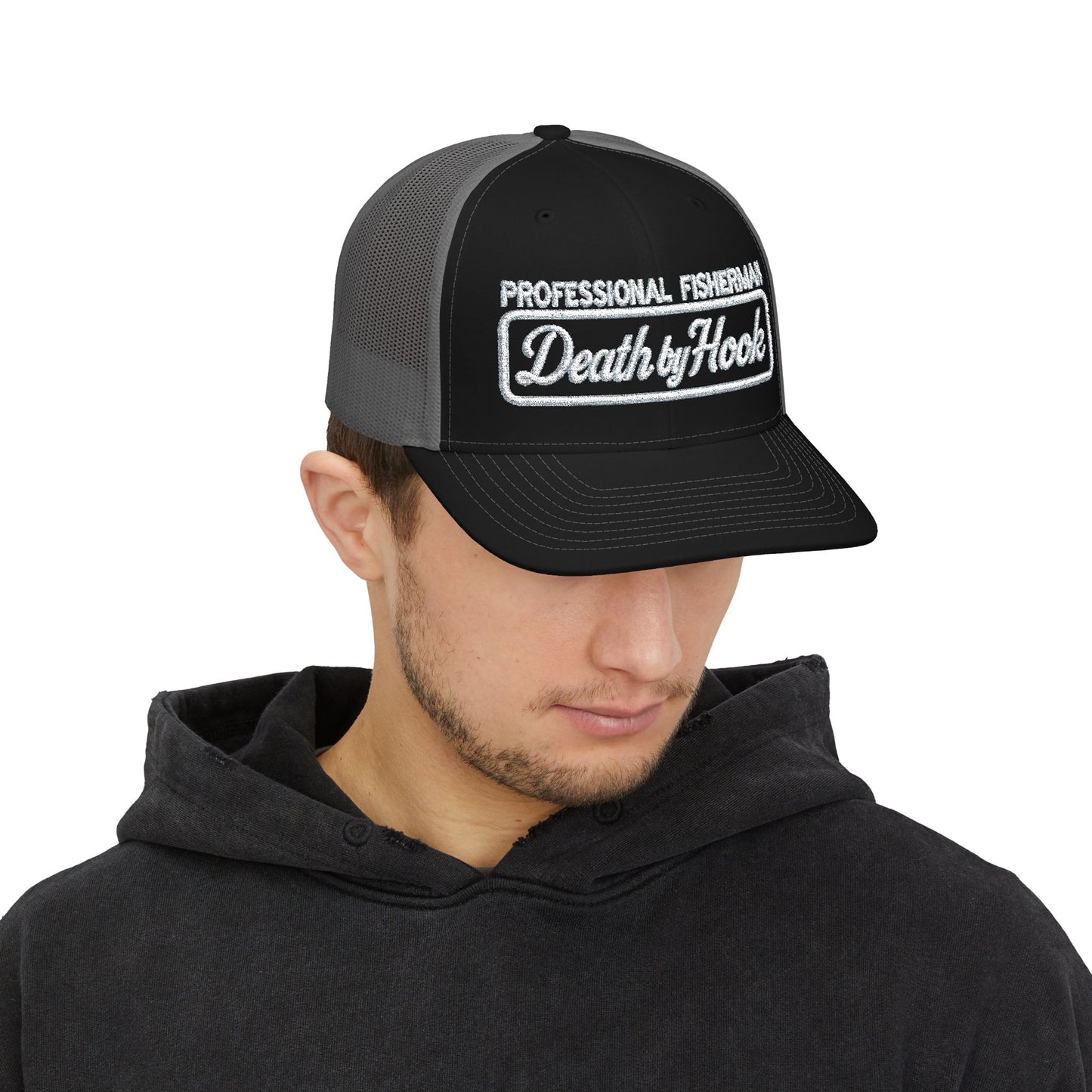 Death by Hook “Professional Fisherman” Trucker Hat