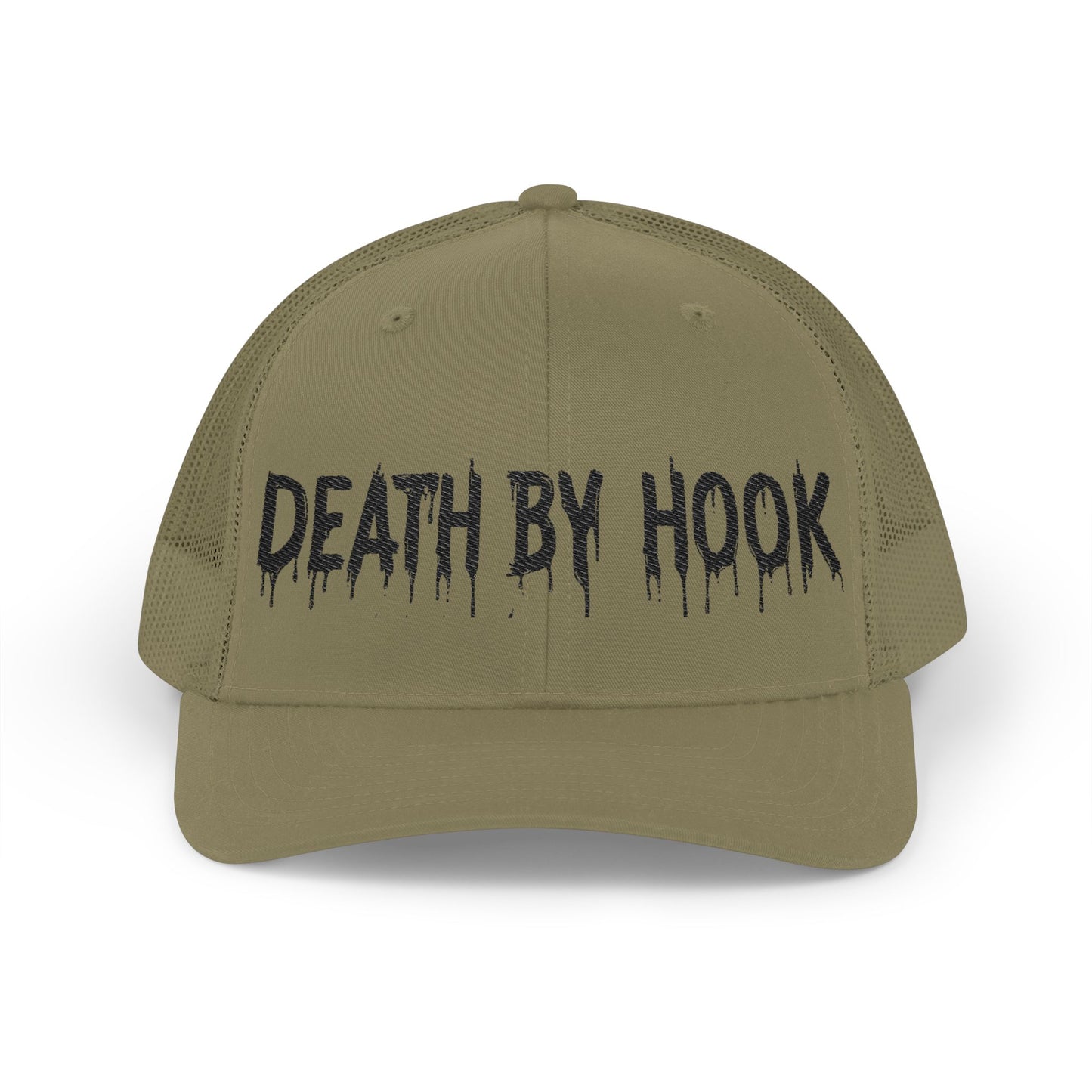 Death By Hook Trucker Cap - Distressed Horror Snapback Hat