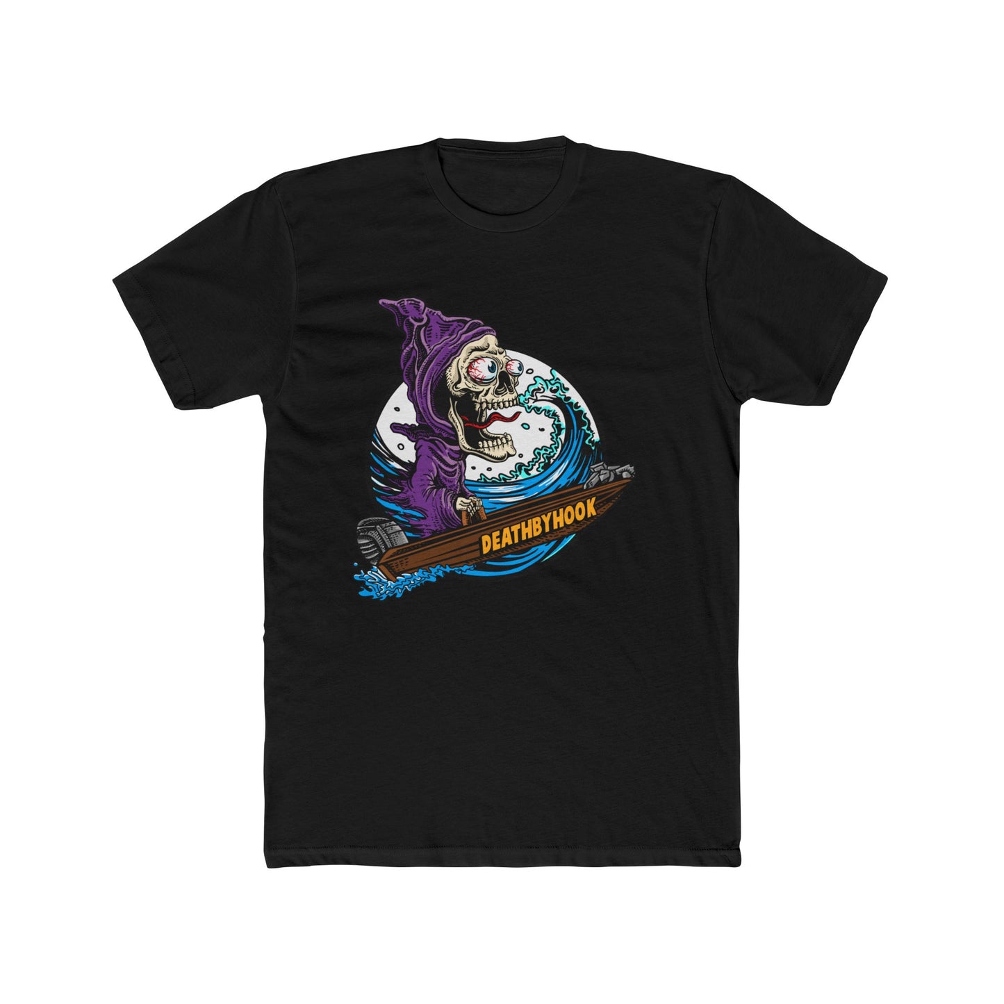 💀🌊   Death by Hook – Grim Reaper Wave Tee
