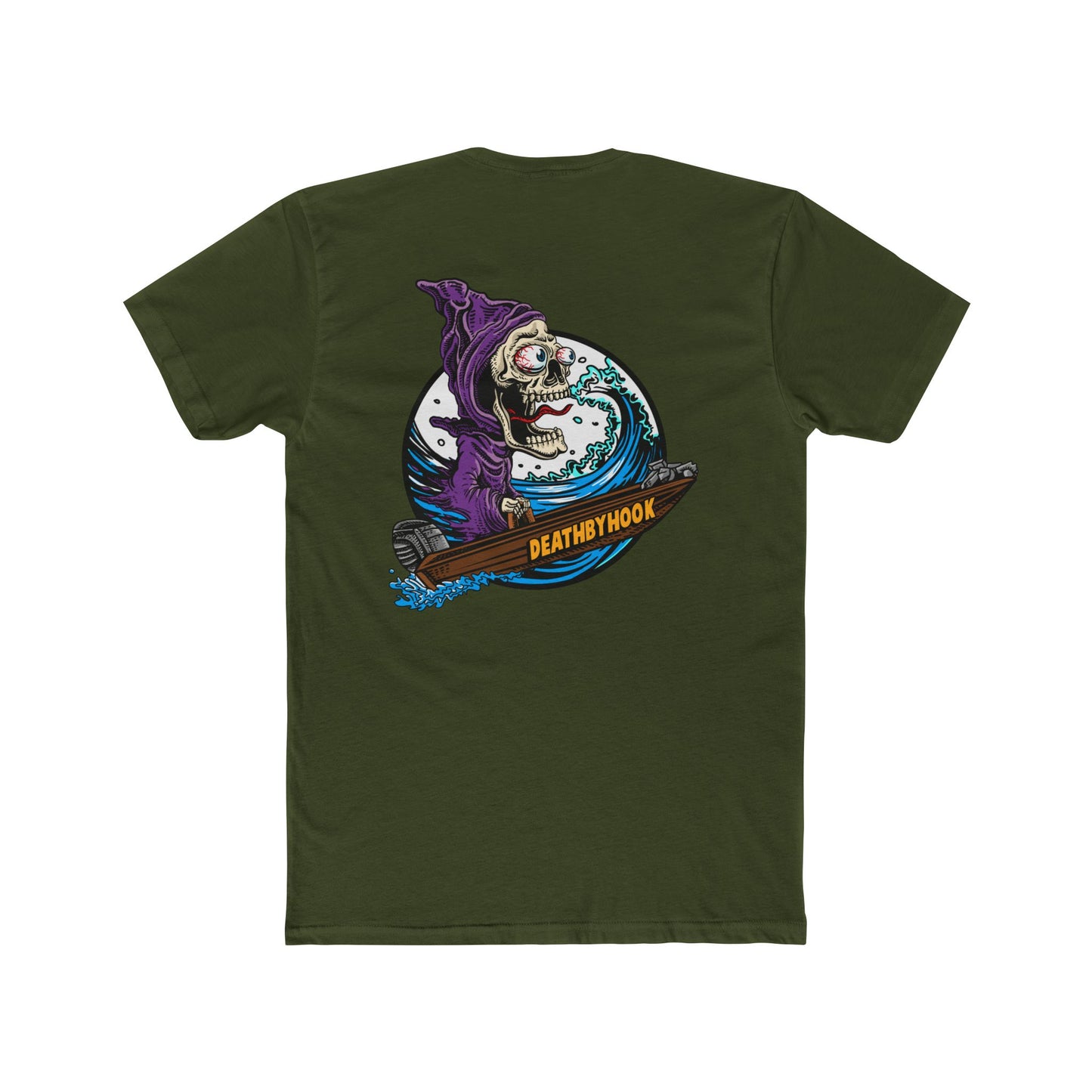 💀🌊   Death by Hook – Grim Reaper Wave Tee