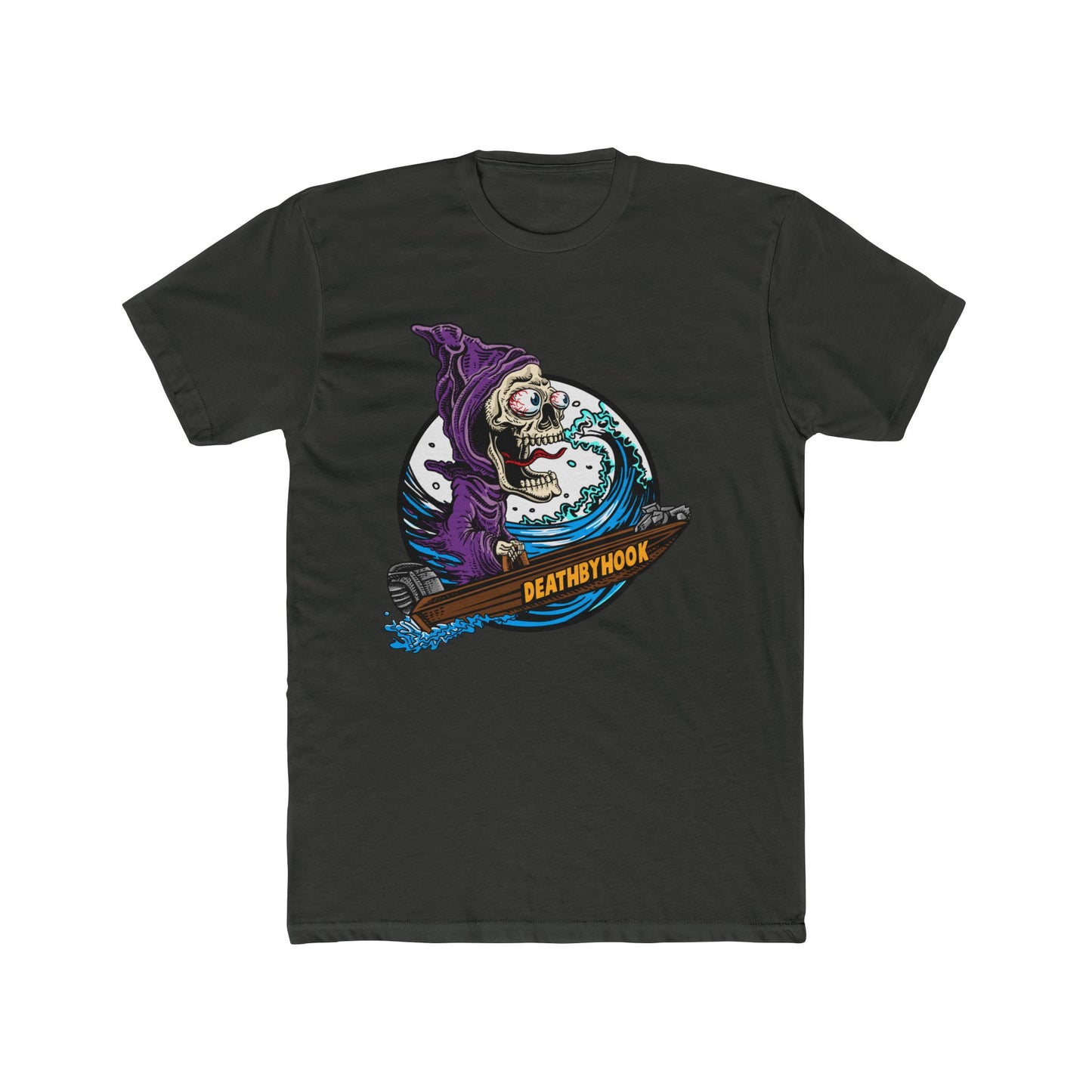 💀🌊   Death by Hook – Grim Reaper Wave Tee