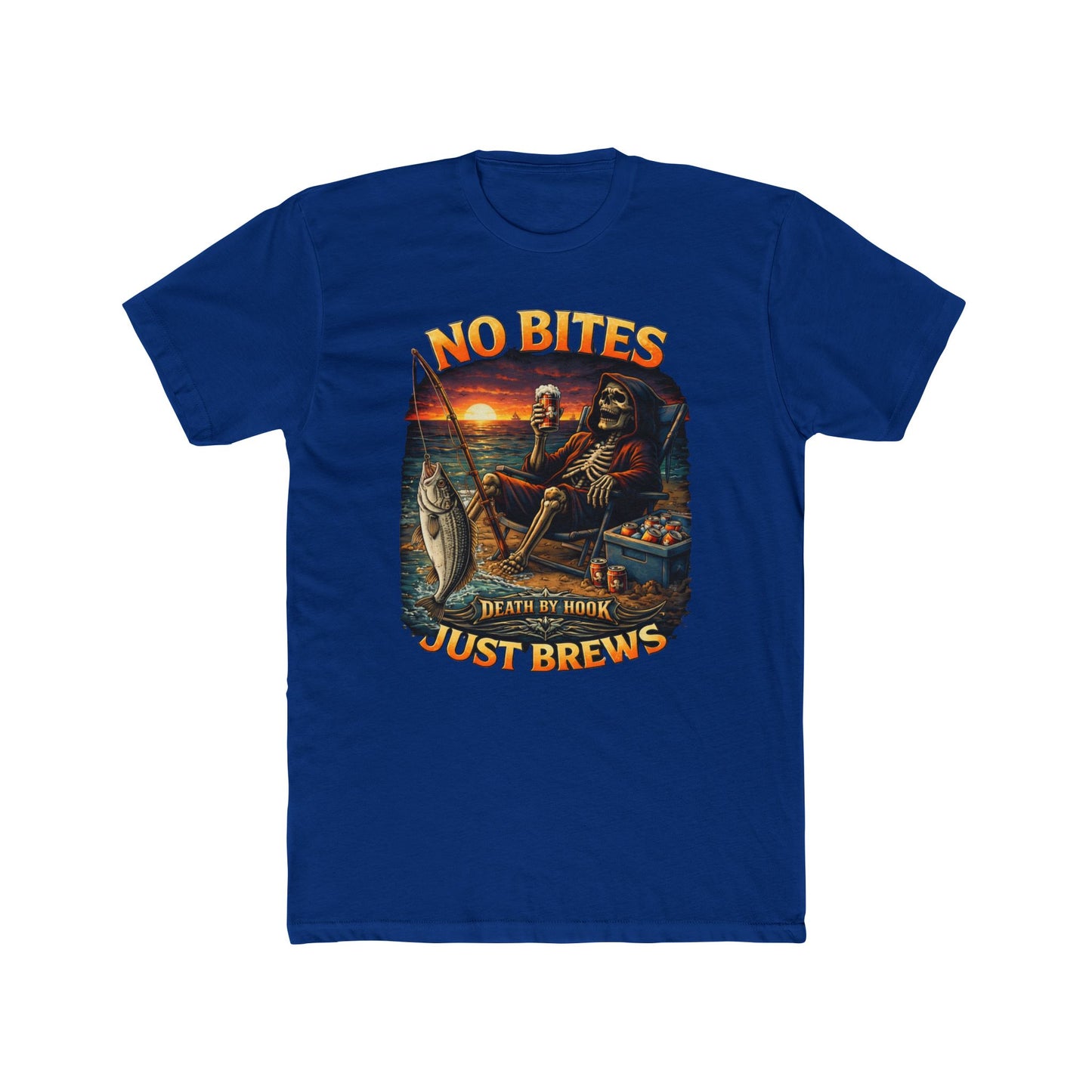 No Bites Just Brews Fishing T‑Shirt — Funny Beer & Fishing Graphic Tee