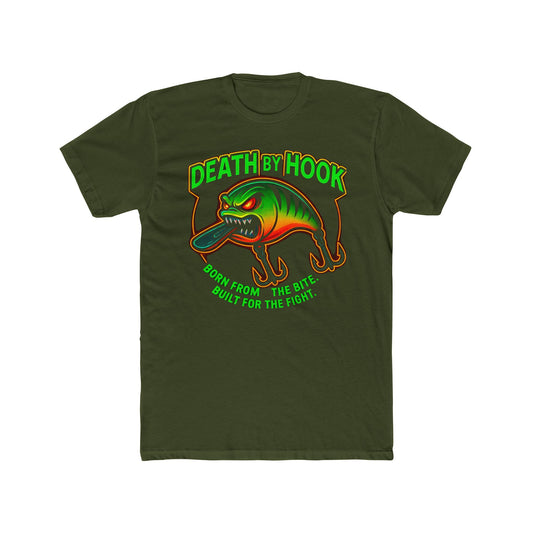 Cotton Crew Tee - Crank Bait Fishing Design