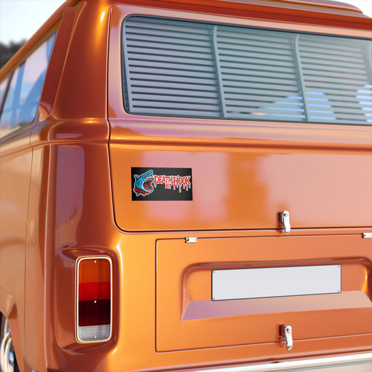 Death Hook Shark Bumper Sticker — Horror Fishing Decal