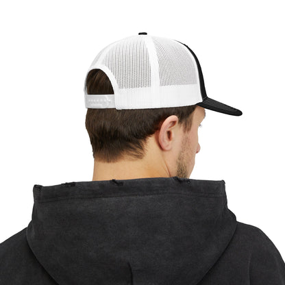 Fishing Trucker Cap — "Death By Hook" Embroidered Snapback