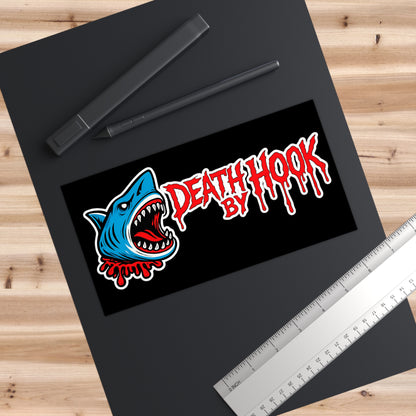 Death Hook Shark Bumper Sticker — Horror Fishing Decal